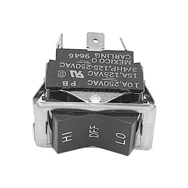 Rocker Switch 7/8 x 1-1/2" DPDT Ctr-Off For Blodgett, BLO6503